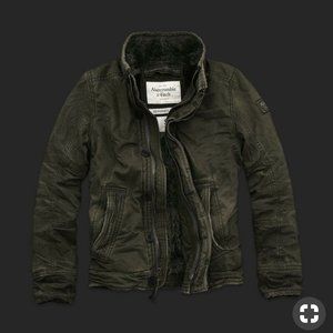 Abercrombie & Fitch men fur jacket size Large